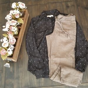 BOGO LOFT linen ankle pants
